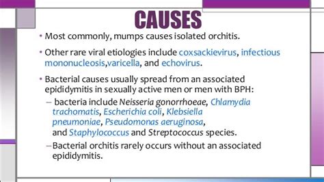 Orchitis & epididymitis