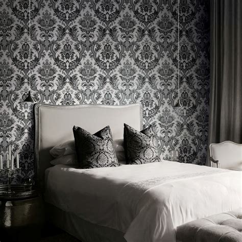 Design Id Wallpapers Goodwood Black Damask Wallpaper - Black Damask ...