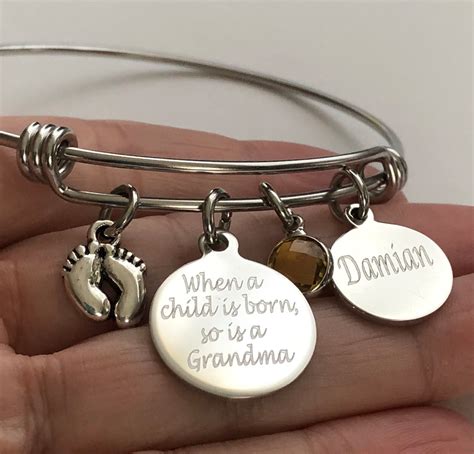 Grandmother Bracelet-grandma Bracelet-engraved when a - Etsy