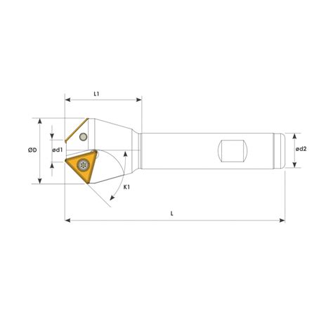 22mm 45 Degree Indexable Chamfer Multi Mill (90mm Long) - CEC45 Series ...