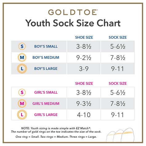 Sock Shoe Size Chart