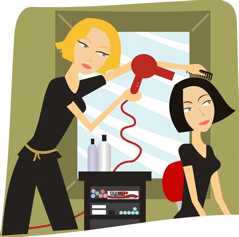 Cartoon hairdresser at work free image download