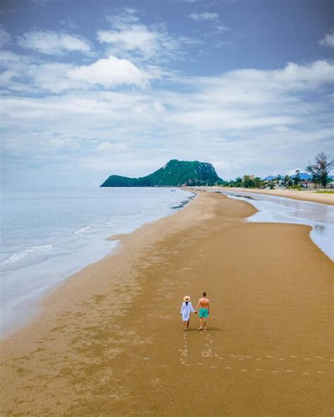 Premium Photo | Khao kalok beach pranburi thailand clean beach with soft sand south of hua hin ...