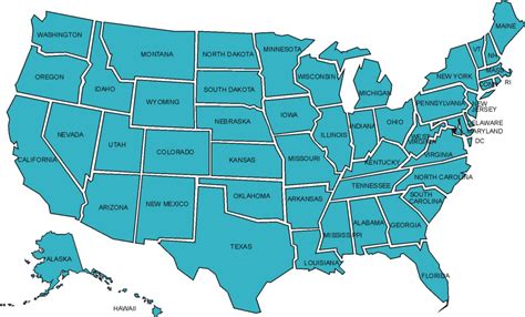 Best Images Of Printable Of Usa States Shapes Map With State Names | SexiezPicz Web Porn