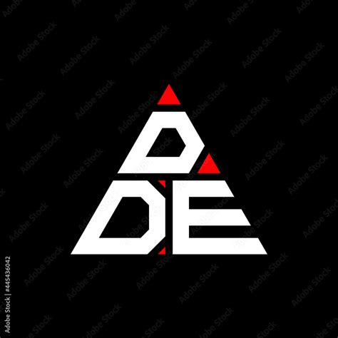 DDE triangle letter logo design with triangle shape. DDE triangle logo ...