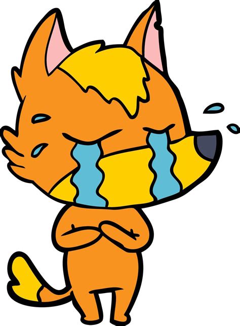 sad little fox cartoon character 12363526 Vector Art at Vecteezy