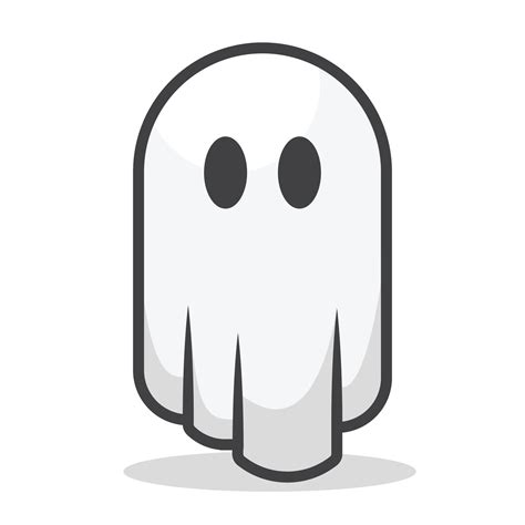 Ghost in cute kawaii cartoon style vector flat design illustration ...