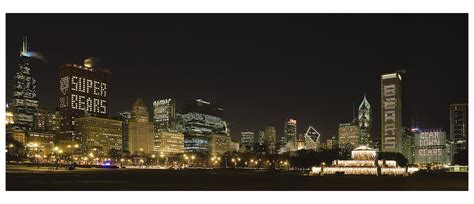 Chicago Bears-Chicago skyline Photograph by Patrick Warneka