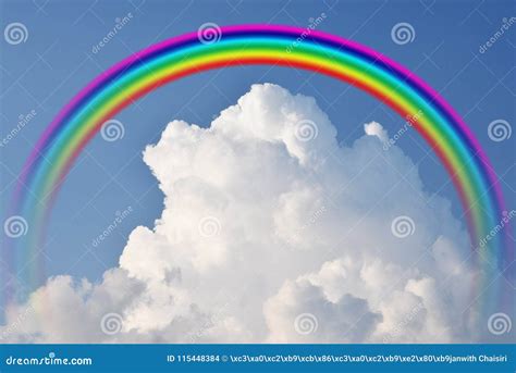 Rainbows after Rain Beautiful Natural Colors Stock Photo - Image of ...