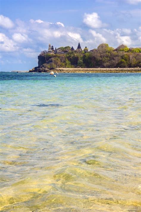 Pantai Pandawa Beach and Temple on a Cliff, Bali, Indonesia Stock Photo ...