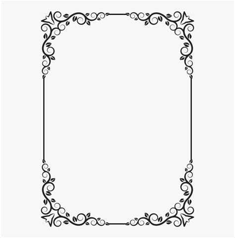 Filigree Border Png - Card Border Design Png, Transparent Png ...