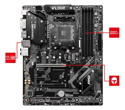 B450 TOMAHAWK MAX II Gaming Motherboard (AMD Ryzen 3000 3rd gen ryzen AM4, DDR4, M.2, USB 3.2 ...