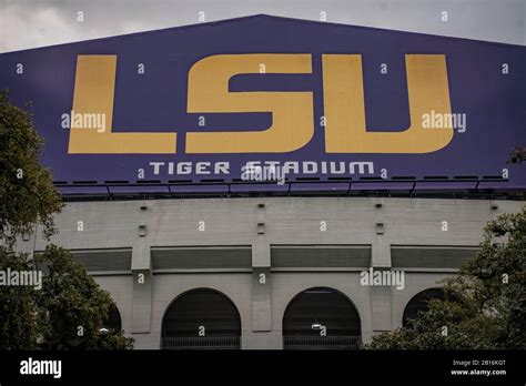 Baton Rouge, Louisiana - February 10, 2020: Louisiana State University (LSU) Tiger Stadium on ...