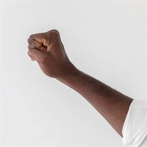 Free Photo | Black person hand in the air