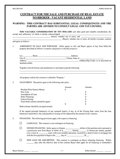 Land Sale Agreement Template