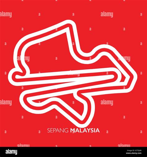 Sepang circuit, Malaysia. Motorsport race track vector map Stock Vector ...