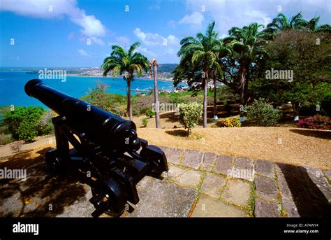 Scarborough Tobago Trinidad Fort King George with Cannon Stock Photo - Alamy