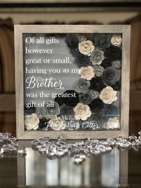 Sympathy Loss Brother Gift, Sibling Grief Gift, Loss of Loved one, Memorial Shadowbox ...