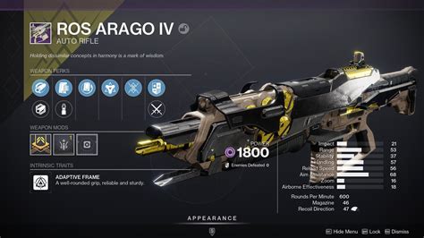 Destiny 2: Ros Arago IV God Rolls