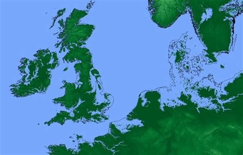 map of flooded europe (50m) | Sea level rise, Flood map, Map of britain