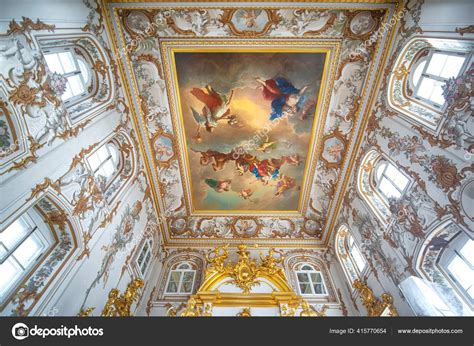 Peterhof Palace Interior Saint Petersburg Russia Commissioned Peter ...