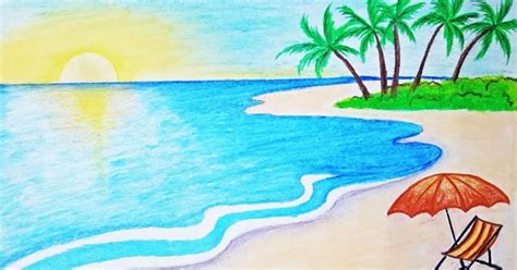 Beautiful Scenery Drawings With Crayons / Use them in commercial designs under lifetime ...