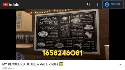 Pin by 𝕂 𝕒 𝕚 𝕥 𝕝 𝕪 𝕟🦋 on DECOR DESIGN | Cafe decal codes bloxburg, Cafe sign, Bloxburg decals codes