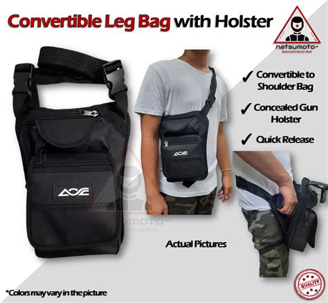 Tactical Leg Bag with Holster Convertible Military Drop Leg Bag Large ...