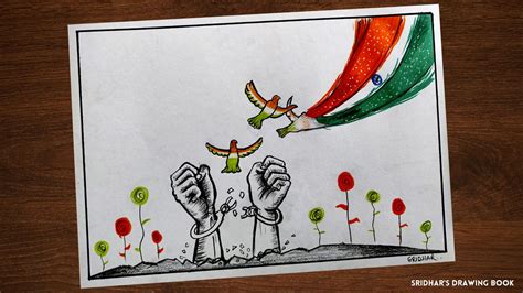 How to Draw Independence or Republic Day Drawing with Colours for ...