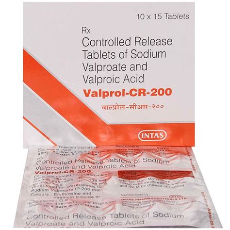 Valprol CR 200 Tablet 15's Price, Uses, Side Effects, Composition ...