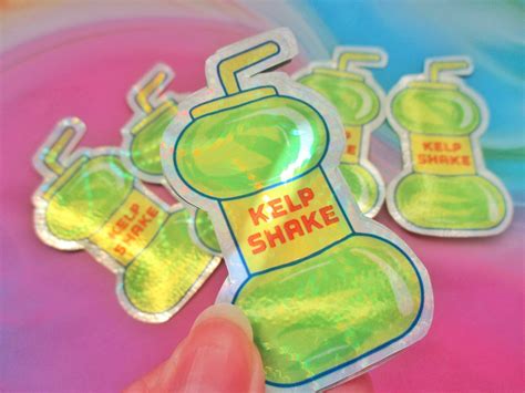 Kelp Shake Drink / 1PC / Holographic Swirl | Etsy