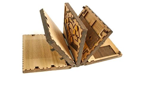 This Wooden Puzzle Book Makes You Solve A Puzzle To Turn Each Page | SnapMunk