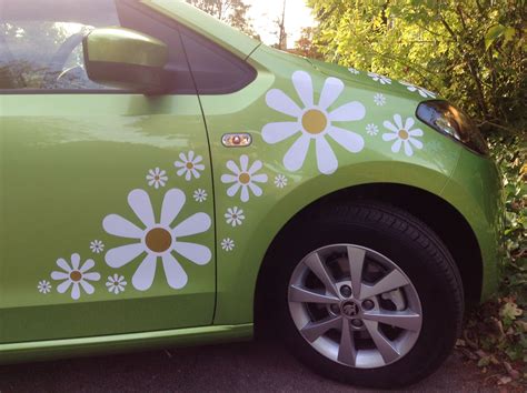 Crazy Daisy flower car stickers | Hippy Motors car stickers vinyl ...