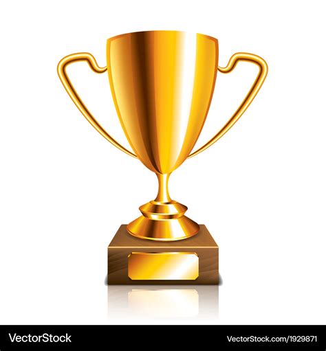 Object golden trophy Royalty Free Vector Image