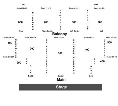 Cahn Auditorium Seating Chart: A Visual Reference of Charts | Chart Master