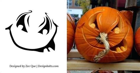 4 Funny Pumpkin Carving Stencils Patterns Ideas Free Printable Scary 20 ...