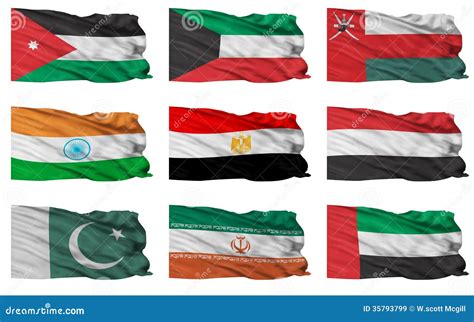 Flags of Middle East. stock illustration. Illustration of arab - 35793799