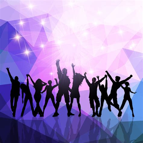 Party crowd on a low poly background 204268 Vector Art at Vecteezy