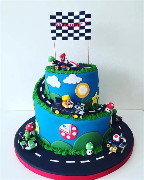 Mario Kart cake, absolutely incredible! | Mario birthday cake, Super mario cake, Mario cake