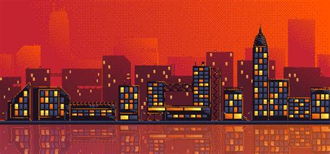 City Skyline Pixel Art by Dulcahn on DeviantArt