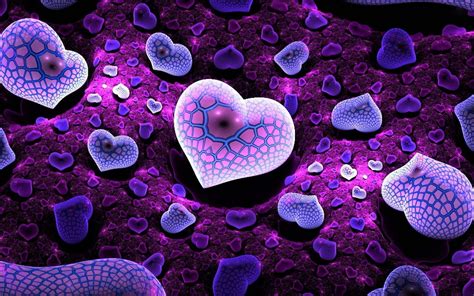 🔥 Download 3d Purple Hearts Background Wallpaper Cool Pc by @mreilly | Purple Hearts Background ...