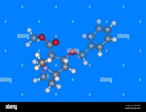 Cocaine molecular model with atoms Stock Photo - Alamy