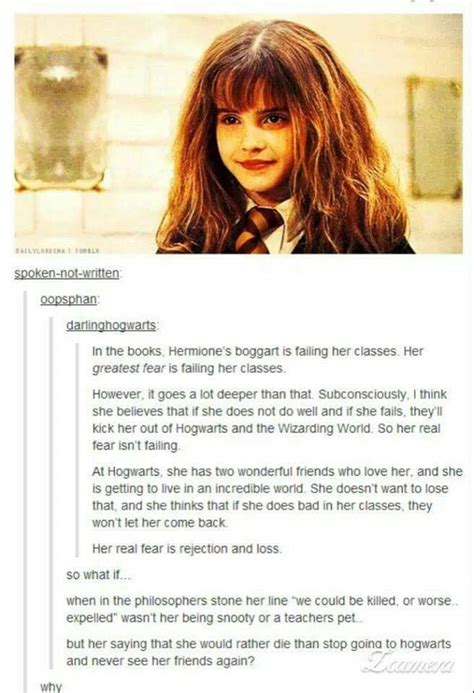 The real reason behind Hermione's boggart | Harry Potter Amino