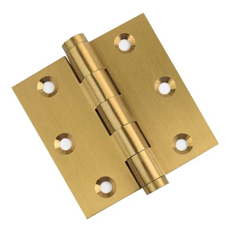 Door Hinge 3 x 3 Solid Brass - Satin Brass (US4) | Homebuilders Hardware