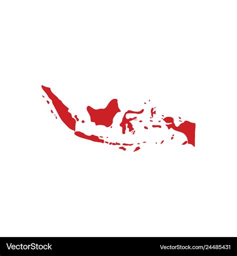 Indonesia map logo icon symbol element Royalty Free Vector