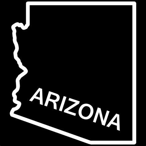 Arizona State Outline Decal - ClipArt Best