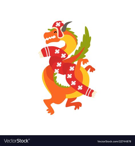 Dragon symbol of new year cute animal chinese Vector Image