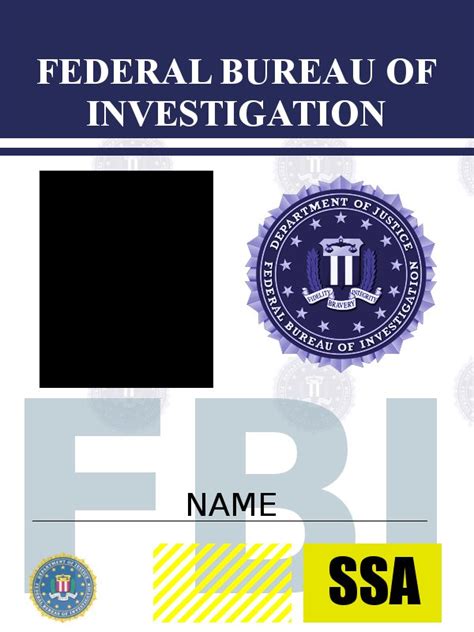 Printable Fbi Badge Template