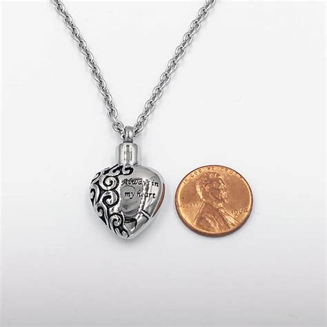 Always In My Heart Necklace | Cremation Jewelry | Necklace for Ashes ...