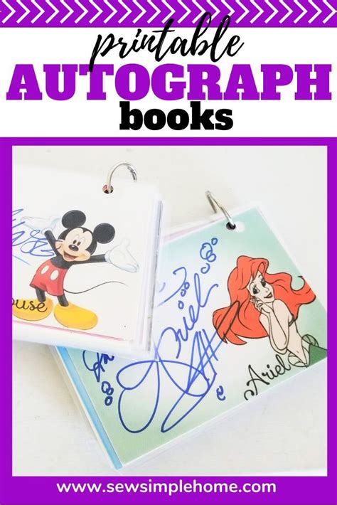 Free Printable Disney Autograph Books | Autograph book disney, Diy autograph book, Autograph books